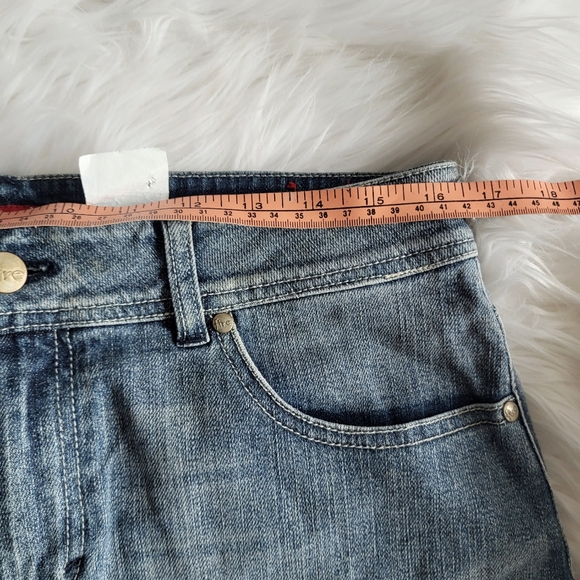 Y2K Fire Jeans Skirt with Embroidery Wing Pocket Low Rise Ladies 11 - Picture 9 of 10